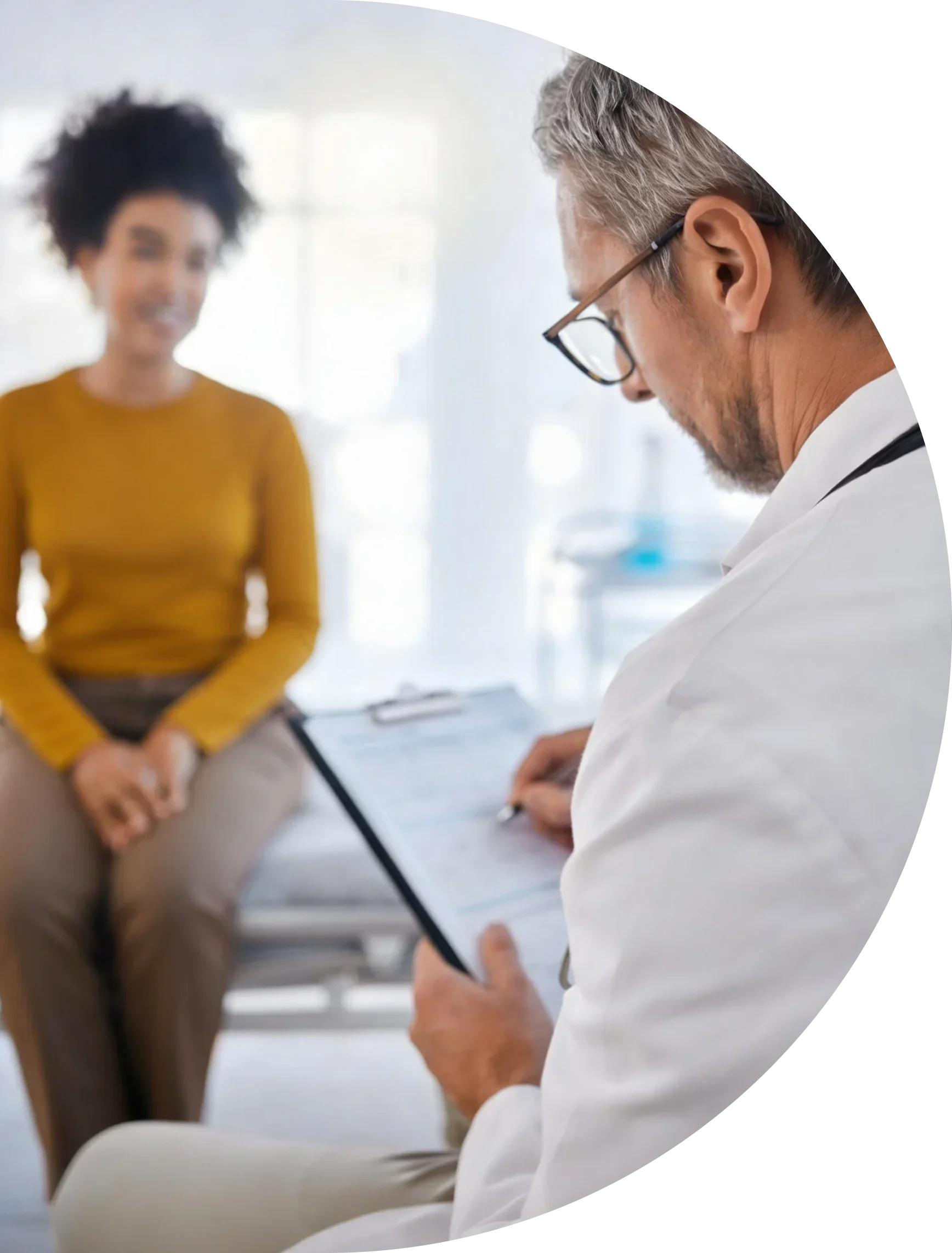 Doctor with patient