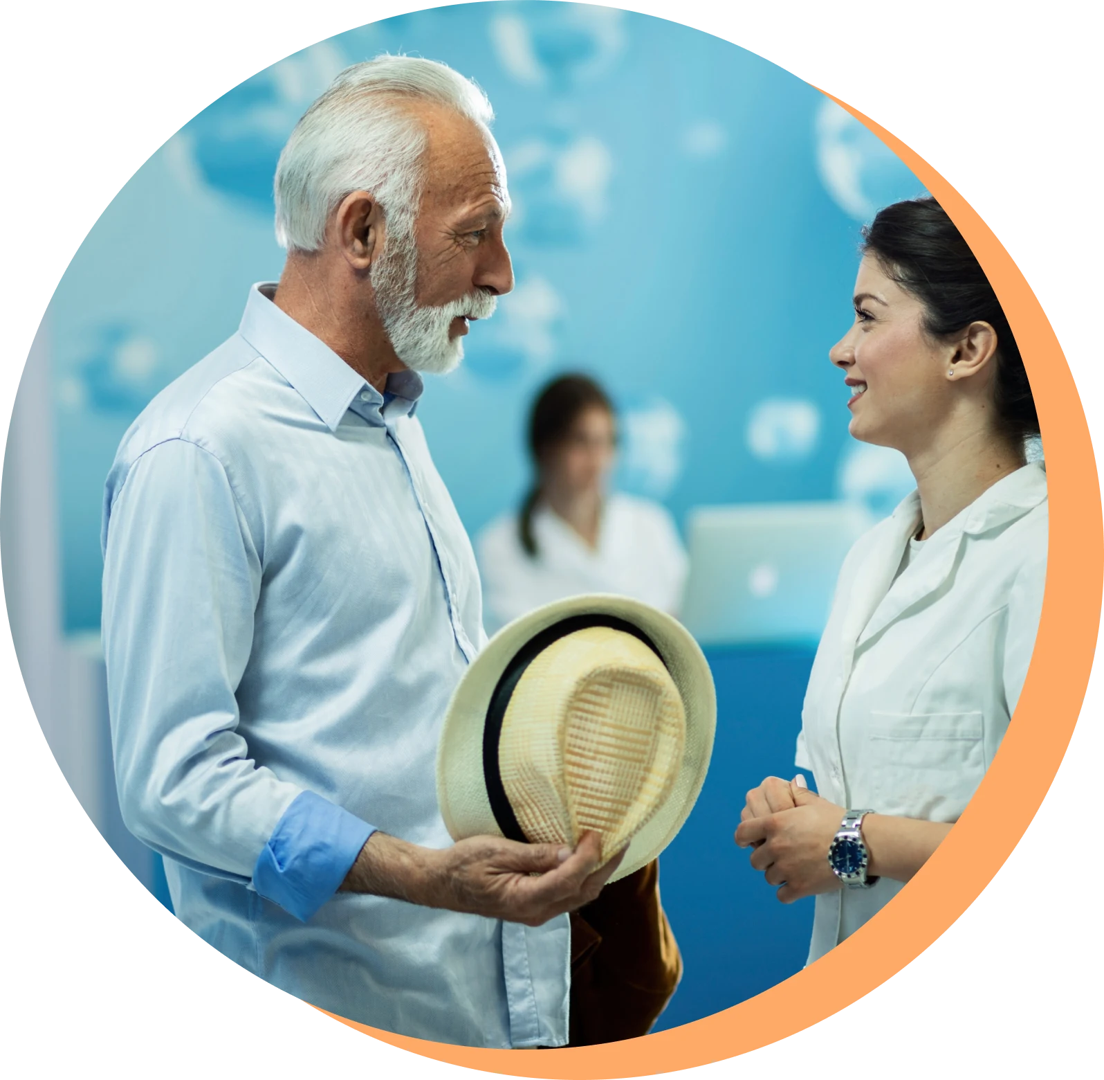 Doctor discussing guarantee of payment with patient